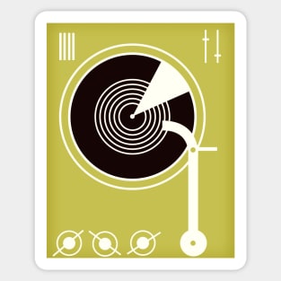 Vintage style record player Sticker